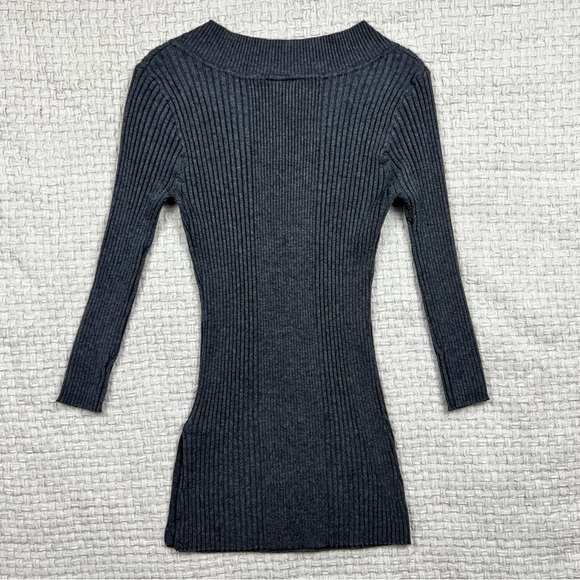 Y2K Grey Long Line Sweater - Picture 5 of 6